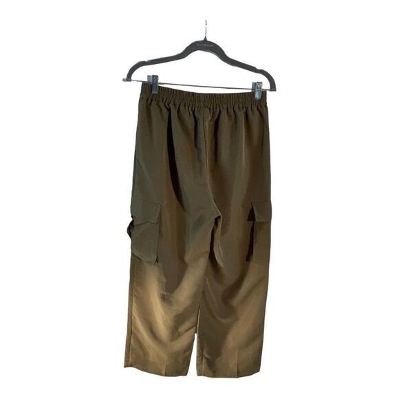 SHEIN Women’s EZwear Solid High Waist Flap Pocket Cargo Pants - Picture 4 of 10